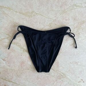 Liquid Blue 90s High Cut Black Bikini Bottom